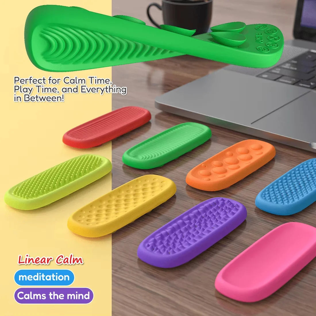 Silicone Sensory Strip Fidget Toys Kids Autism Decompression Calming Fidgeting Toy Adults Stress Desk Anxiety Relief Sensory Toy Atypical Journey Store