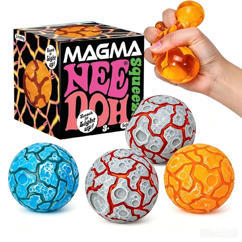 New Product NeeDoh Glitter Magma Ball Crunch Crunch Stress Relief Toy Squeeze Toy Nice Cube Sensory Toy for Adults gifts Atypical Journey Store