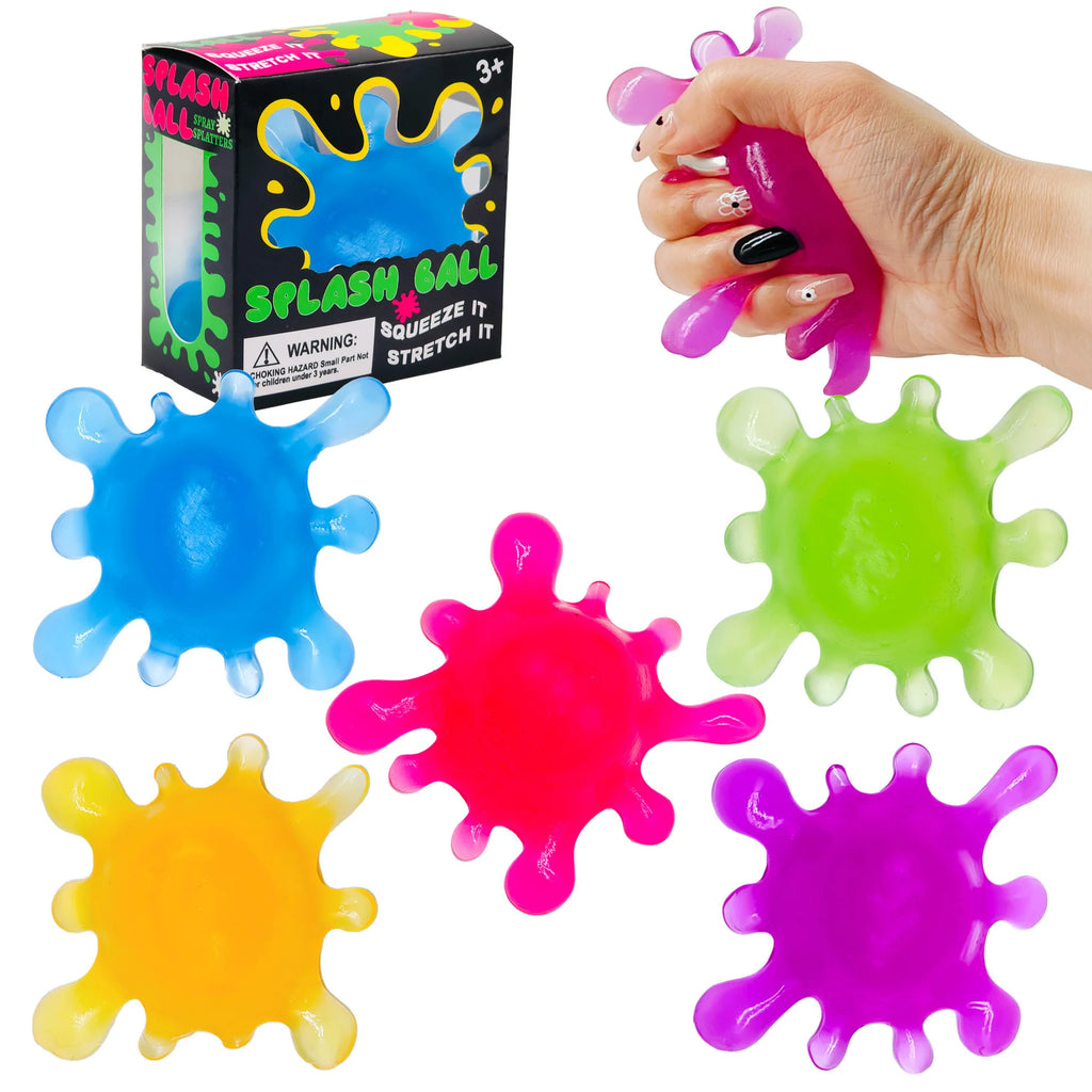 Schylling Needoh Splash Ball Sensory Fidget Cube Stress Relief Squishy Cube AntiAnxiety Squeeze Object For Focus ADHD Population Atypical Journey Store