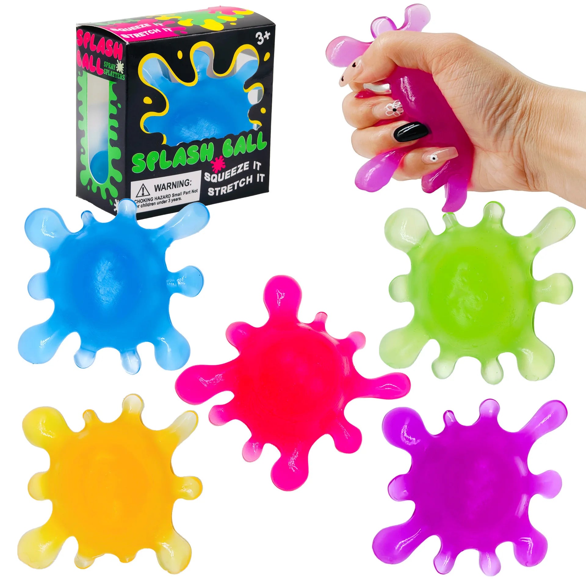 Schylling Needoh Splash Ball Sensory Fidget Cube Stress Relief Squishy Cube AntiAnxiety Squeeze Object For Focus ADHD Population Atypical Journey Store