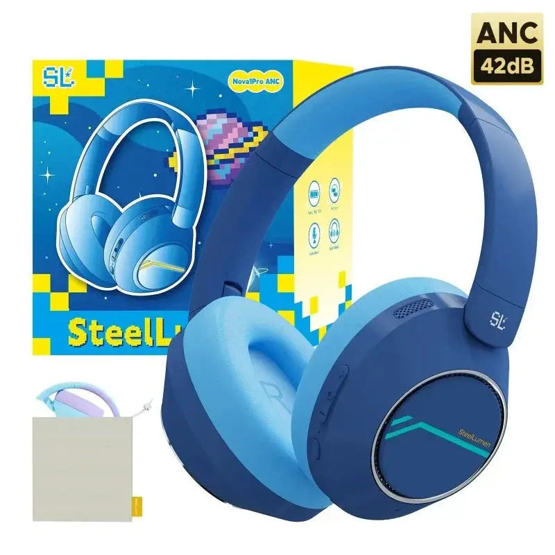 Wireless Bluetooth Headphones for kids with active noise cancelling and volume limiting features