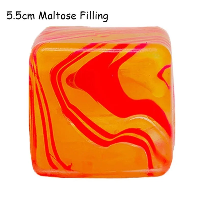Nice Cube Rainbow Marbled Sensory Toy Maltose Stuffed Slow Rising Anxiety Relief Hand Exercise Ball ADHD Autism for Adults Gift Atypical Journey Store