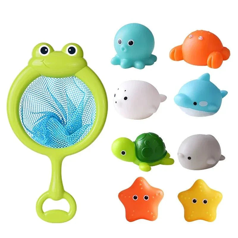 Floating Light-Up Animal Bath Pool Toys for Kids Age 3-5 - Set of 9 Fun Bath Time Accessories Atypical Journey Store