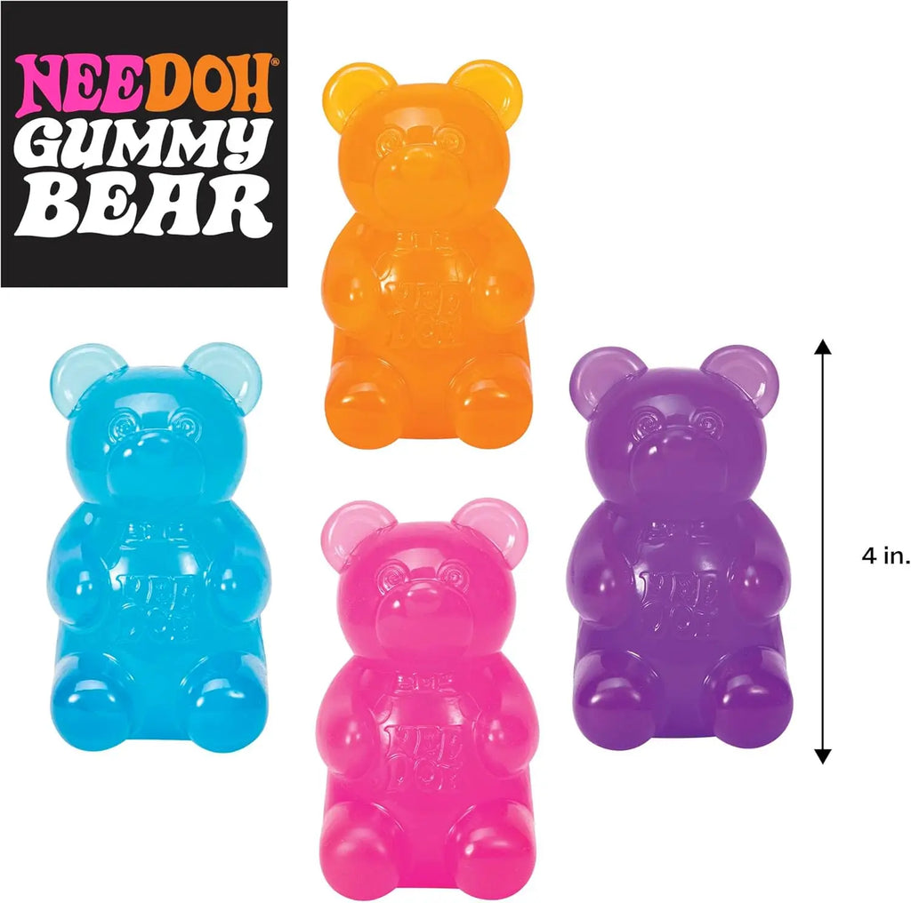 NeeDoh Gummy Bear Squishy Toy Soft Stress Relief Sensory Fidget Squeeze Toy for Kids & Adults Non-Toxic Anxiety Relief Desk Toy Atypical Journey Store