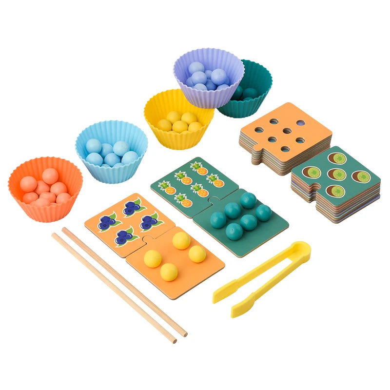 Montessori Mathematics Props Baby Digital Cognitive Pairing Puzzle Puzzle Igenious Ingenious Pearl Children's Fine Action Toys Atypical Journey Store
