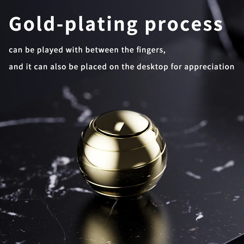 EDC Finger Decompression Metal Desktop Gyroscope Finger Stress-Relieving Toy Stress Relief Visual Fidget Spinner Children's Gift Atypical Journey Store