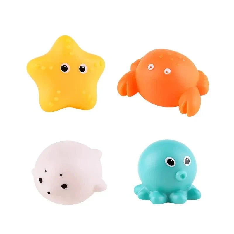 Floating Light-Up Animal Bath Pool Toys for Kids Age 3-5 - Set of 9 Fun Bath Time Accessories Atypical Journey Store