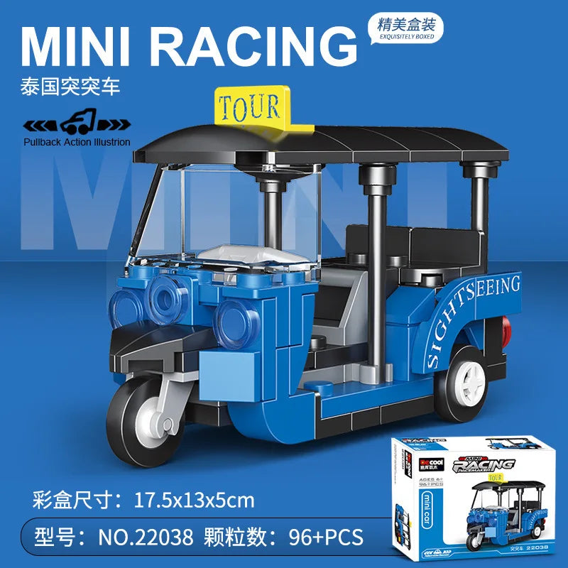Racing Car Bus Engineering Vehicle Ambulance Pull Back Model Building Blocks Brick Toys Children Boys Compatible With Lego Atypical Journey Store