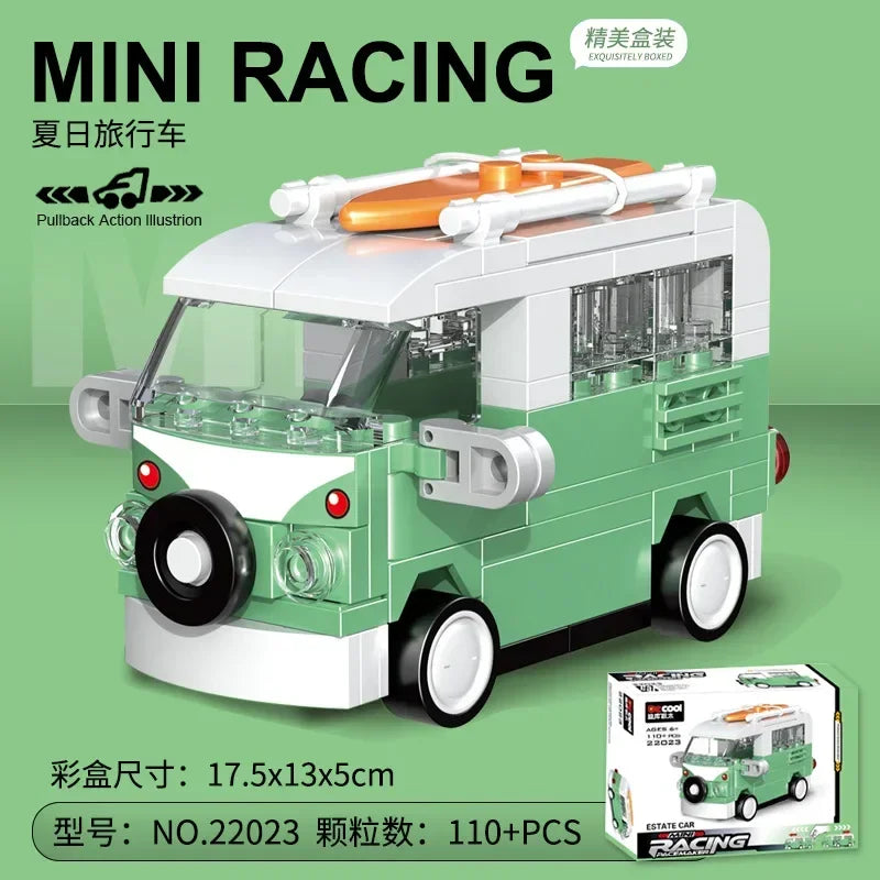 Racing Car Bus Engineering Vehicle Ambulance Pull Back Model Building Blocks Brick Toys Children Boys Compatible With Lego Atypical Journey Store