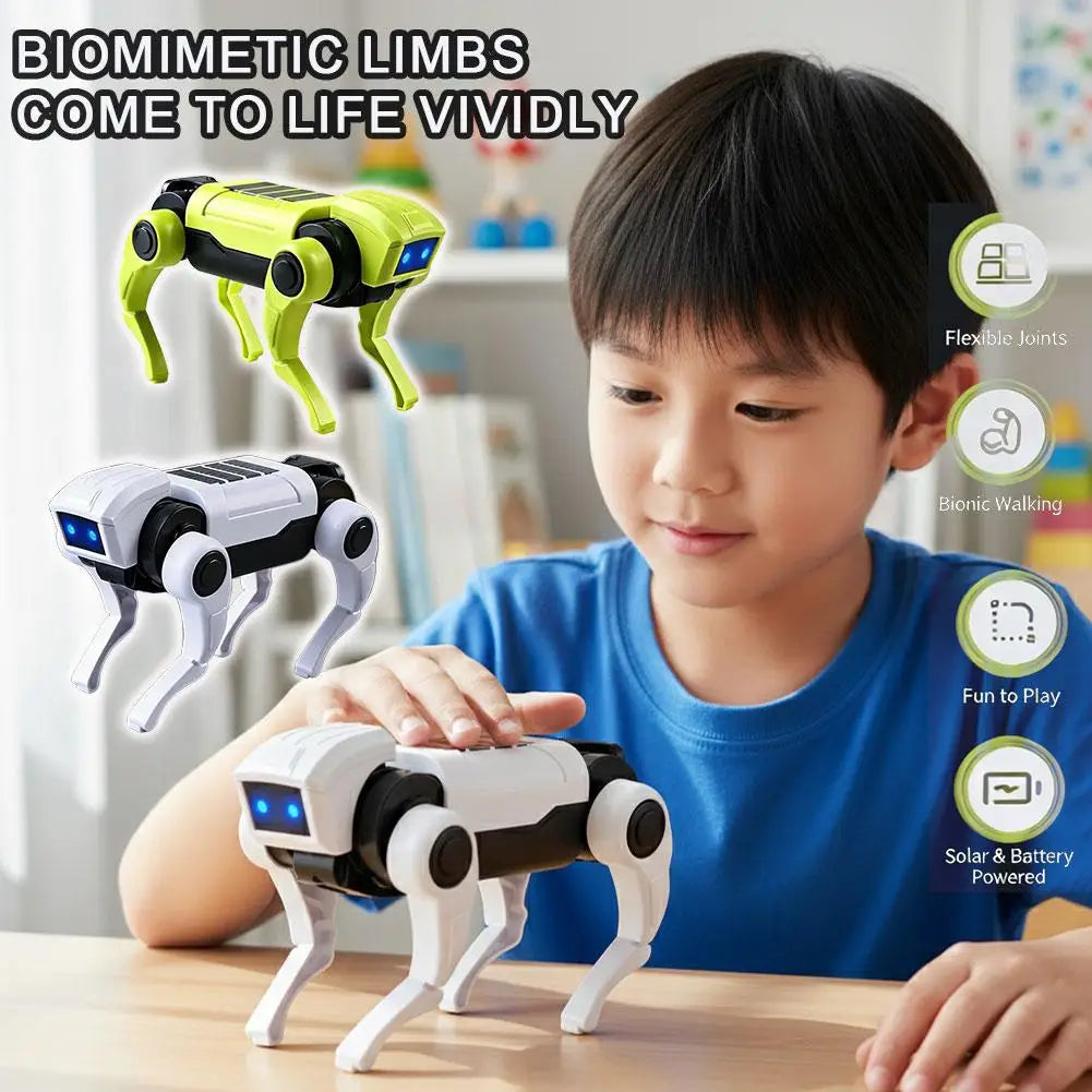 1-10PCS DIY Assembly RC Robot Dog Toy Remote Control Mechanical Robot Kit Science Teaching Model Electric Set Gift For Boys Kids