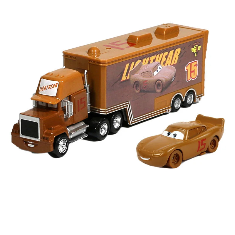 Disney Pixar Cars 3 Lightning McQueen, Jackson Storm, Cruz Ramirez, Hudson Mack Truck & Chick Hicks Toy Set Atypical Journey Store