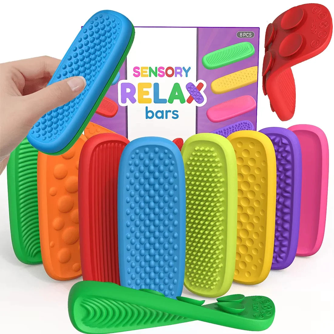 Silicone Sensory Strip Fidget Toys Kids Autism Decompression Calming Fidgeting Toy Adults Stress Desk Anxiety Relief Sensory Toy Atypical Journey Store