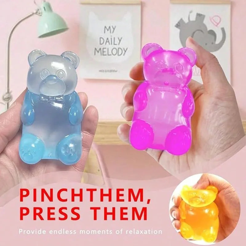 NEEDOH Soft Gummy Bear Fidget Squeeze Toy TPR Sensory Stress Relief Toy Kids Birthday Party Gift Atypical Journey Store