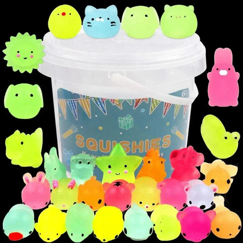 Squishy Kawaii Glow in The Dark Mochi Animal Toys for Kids - 12/36PCS Atypical Journey Store