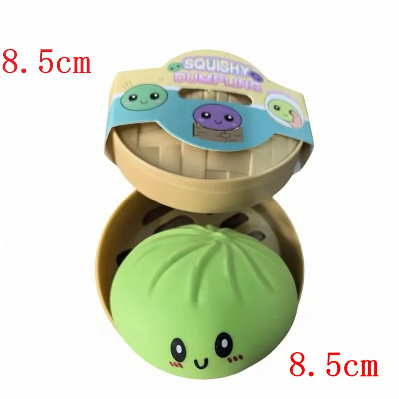 5.5/8.5cm Stress 1-12Pcs Dumpling Squash Toy Dampaline Squishy with Box Dumplings Sensory Squeeze Toy for  Relief Gift Birthday Atypical Journey Store