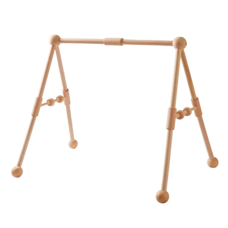 Wooden Baby Play Gym with Music Activity Mat for 0-12 Months - Sensory Development Toys with Mobile Bells for Limb Exercises Atypical Journey Store