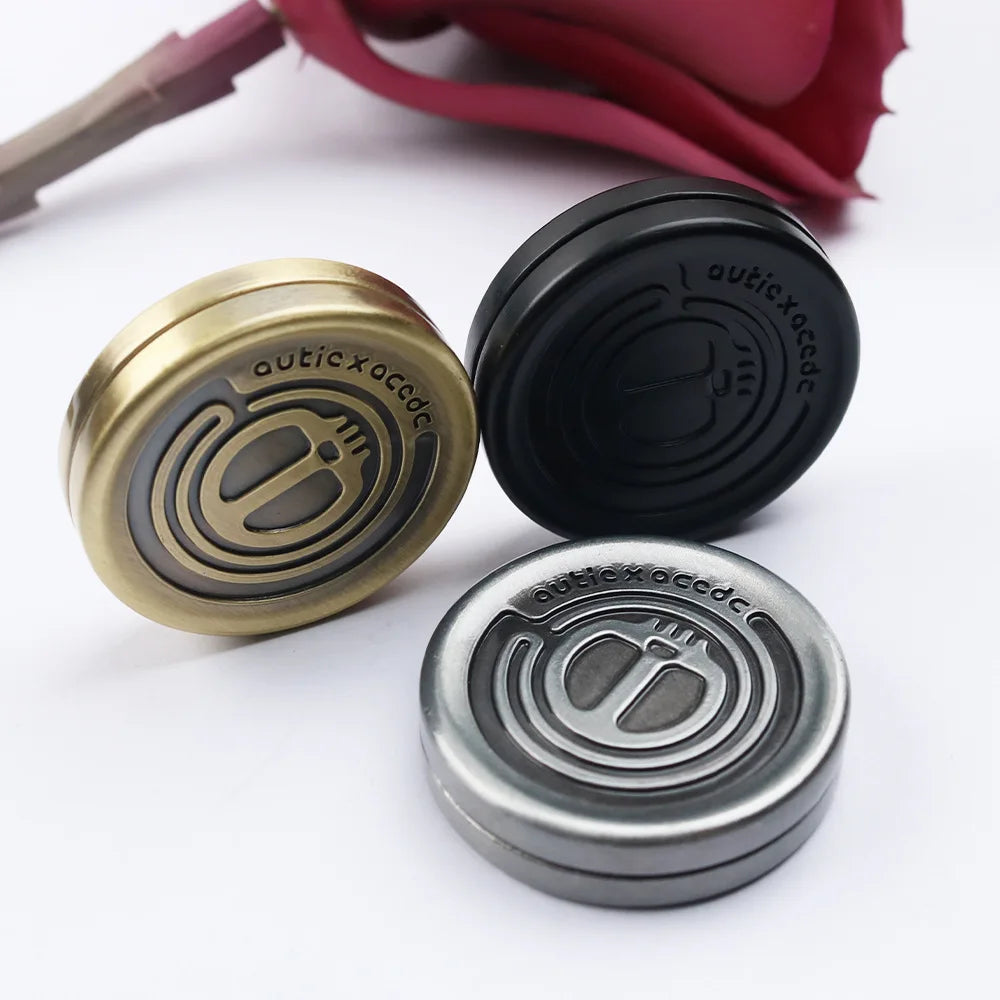 Metal Devil Milk Cap Fidget Anti Stress Toys Magnetic Haptic Coins Adult EDC Relieve Stress Sensory Toys Finger Spinner Gifts Atypical Journey Store