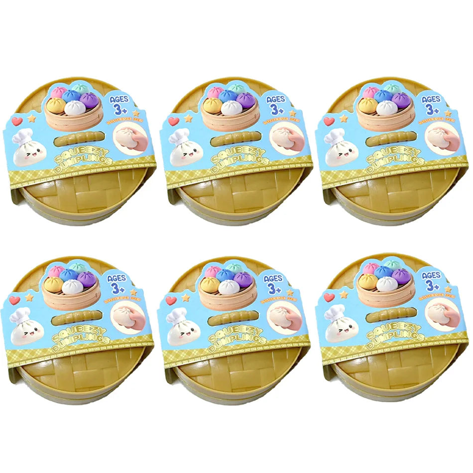 New 1-12pcs Glitter Dumpling Glitter Dumpling Squishy with Box Dumplings Sensory Squeeze Toy for Stress Relief Toys Atypical Journey Store