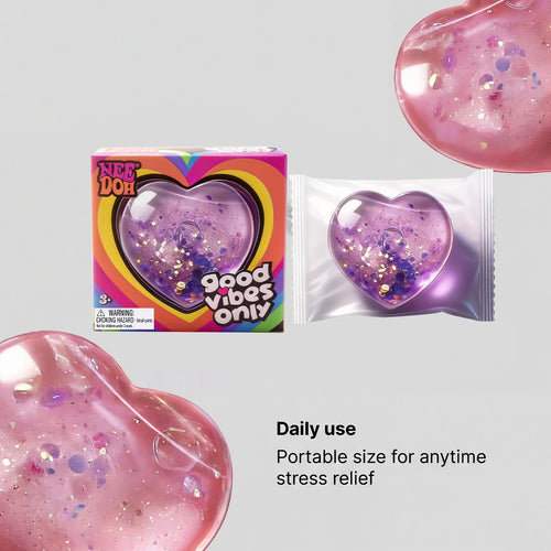 Heart-Shaped Squishy Toy, Soft and Comfortable to the Touch, Non-Sticky, Quick to Bounce Back, Cute and Compact, Portable Palm-Sized Toy. Size: 4Cm*3.8Cm/6.5Cm*6Cm Atypical Journey Store
