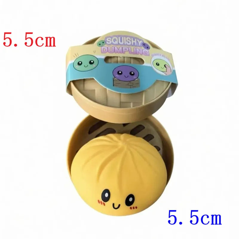 5.5/8.5cm Stress 1-12Pcs Dumpling Squash Toy Dampaline Squishy with Box Dumplings Sensory Squeeze Toy for  Relief Gift Birthday Atypical Journey Store
