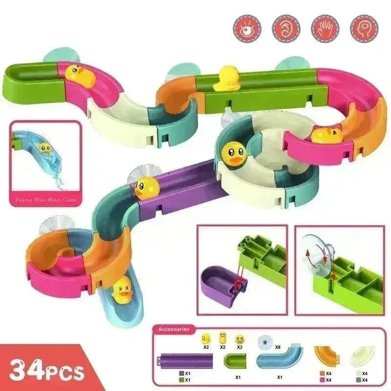 Assembling Track Slide Suction Cup Bath Tub Toy - Atypical Journey Store