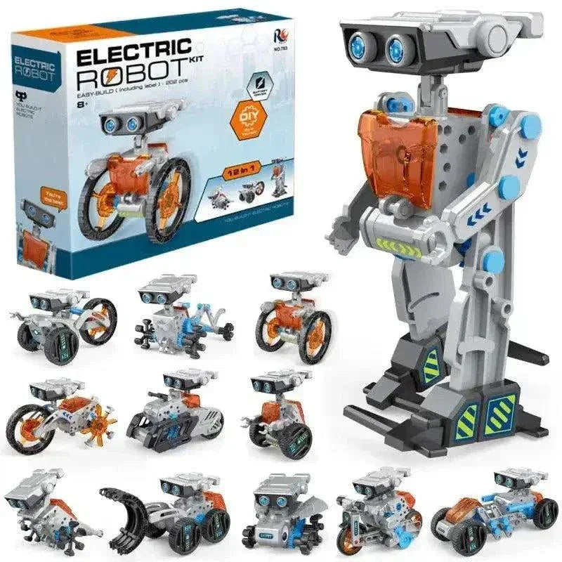 12 in 1 Science Experiment Solar or Electric Robot Kit DIY Building - Atypical Journey Store