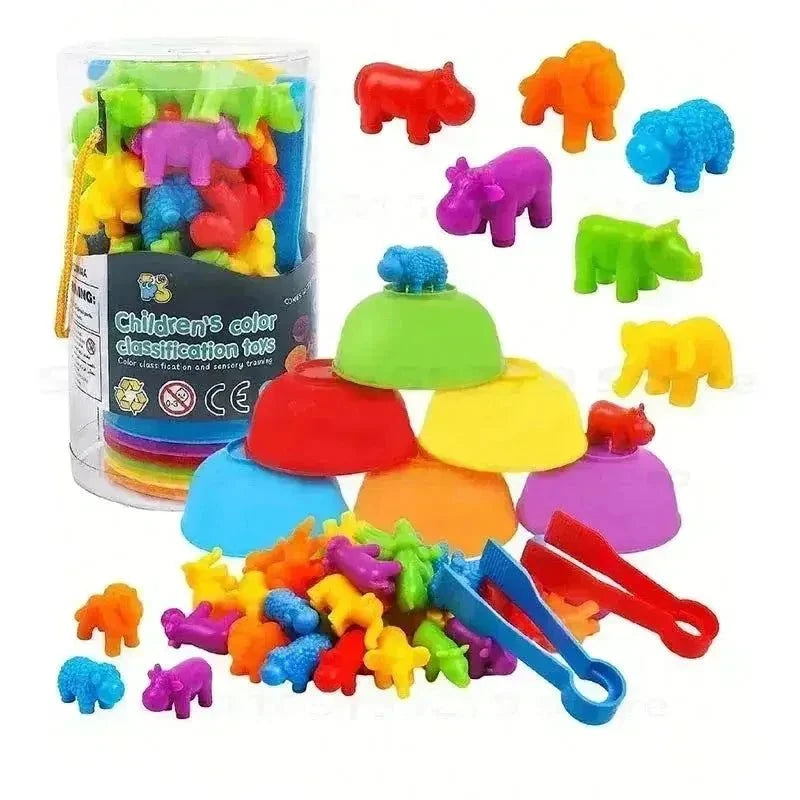 Color Sorting Toys With Rainbow Bowls for Kids - Fun & Educational - Atypical Journey Store